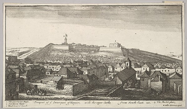Prospect of the inner part of Tangier  with the upper Castle ,  Poster Print Wall Art