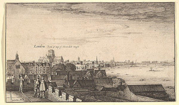London from Arundel House 1643-Wenceslaus Hollar,  Poster Print Wall Art