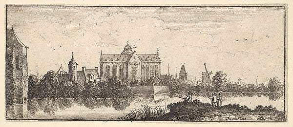 The church by the water 1625–77-Wenceslaus Hollar,  Poster Print Wall Art