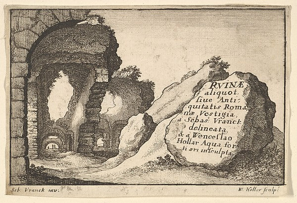 Title -  Roman Ruins c1650-After Sebastiaen Vrancx,  Poster Print Wall Art