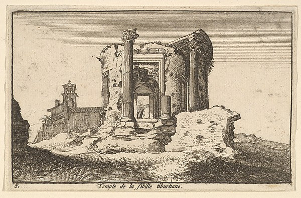 Temple of the Tiburtine Sybil 1650-After Sebastiaen Vrancx,  Poster Print Wall Art