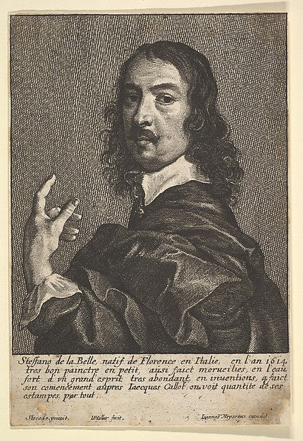 Stefano della Bella 1649-After Nicolaes de Helt Stockade,  Poster Print Wall Art