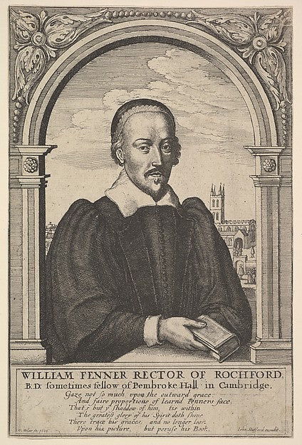 William Fenner  Rector of Rochford 1656-Wenceslaus Hollar,16x12"(A3)Poster