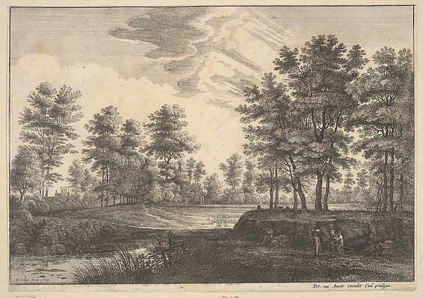 Wooded Landscape 1644-After Pieter van Avont,  Poster Print Wall Art