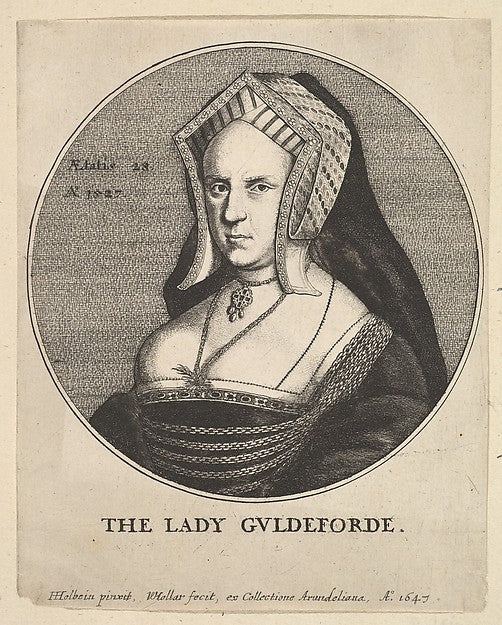 The Lady Guldeforde  1647-After Hans Holbein the Younger,  Poster Print Wall Art