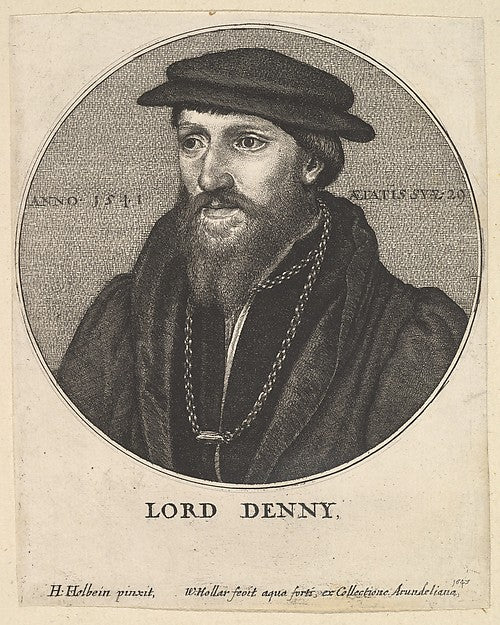 Lord Denny   1647-After Hans Holbein the Younger,  Poster Print Wall Art