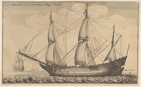 Naues Mercantoriæ Hollandicæ  vulgo  VLIET  1647-Wenceslaus Ho,  Poster Print Wall Art