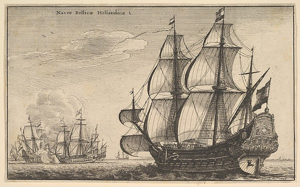 Dutch Warships  1647-Wenceslaus Hollar,  Poster Print Wall Art