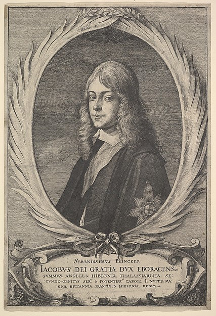 James  Duke of York 1651-Wenceslaus Hollar,  Poster Print Wall Art