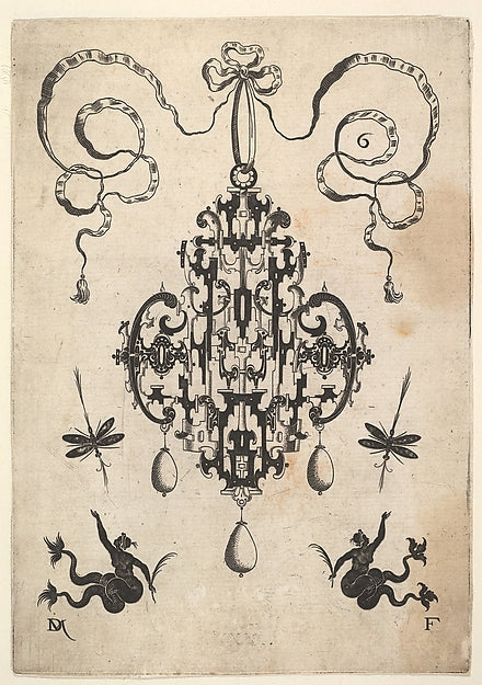 Daniel Mignot :Design for a Pendant Combined with Sirens and-16x12"(A3) Poster