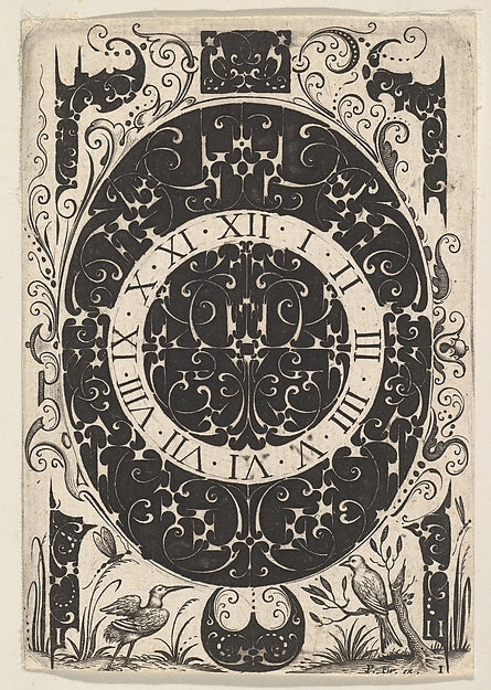 Jacques Hurtu ):Oval Watchcase with Birds and Smaller Motifs-16x12"(A3) Poster