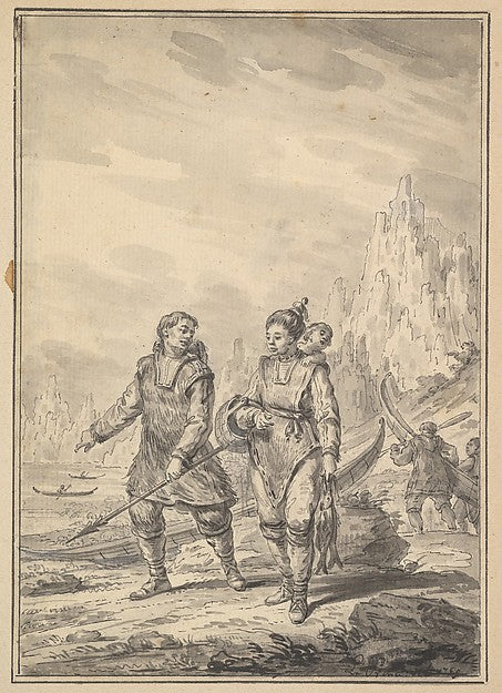 Jean-Baptiste Le Prince :A Fisherman and his Family.-16x12"(A3) Poster