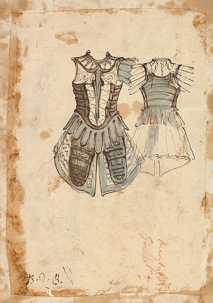Baccio del Bianco :Design for a Soldier's Costume with a Cui-16x12"(A3) Poster