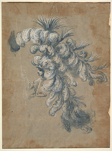 Possibly by Baccio del Bianco :Design for a Lavish Headdress-16x12"(A3) Poster