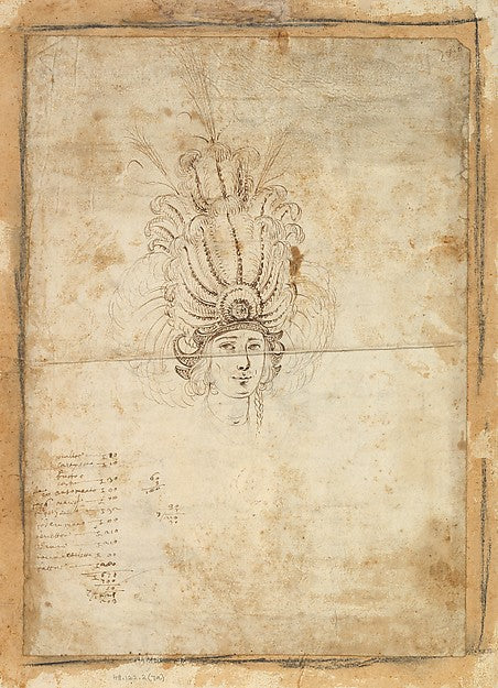 Possibly by Baccio del Bianco :Design for a Man's Headdress-16x12"(A3) Poster