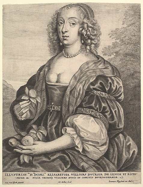 Mary Villiers  Dutchess of Lennox and Richmond 1625–77-Wencesl,  Poster Print Wall Art