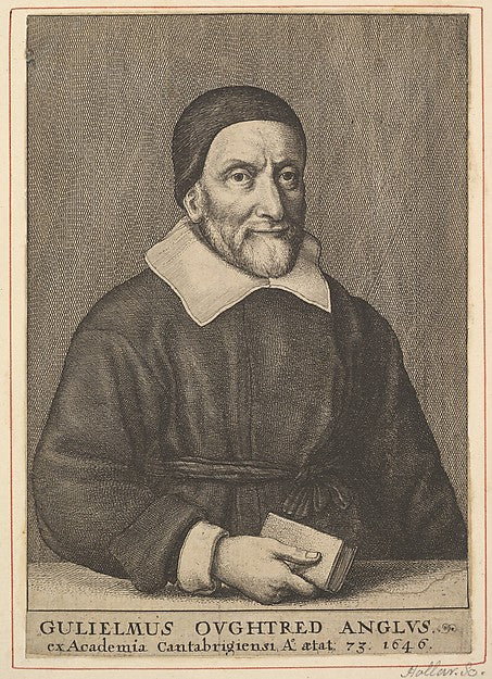 William Oughtred 1644-Wenceslaus Hollar,16x12"(A3)Poster