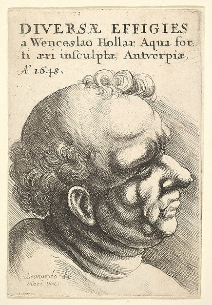 Title Page  Diversae Effigies 1648-After Leonardo da Vinci,16x12"(A3)Poster
