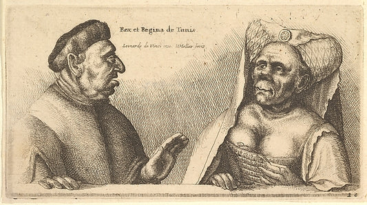 Rex et Regina de Tunis 1625–77-After Leonardo da Vinci,16x12"(A3)Poster