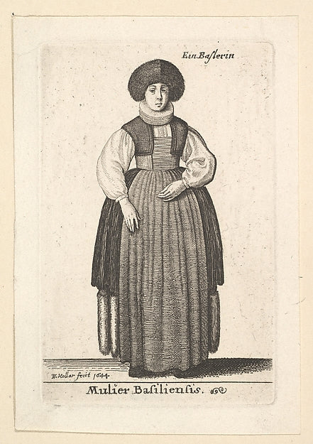 Mulier Basiliensis  1644-Wenceslaus Hollar,  Poster Print Wall Art