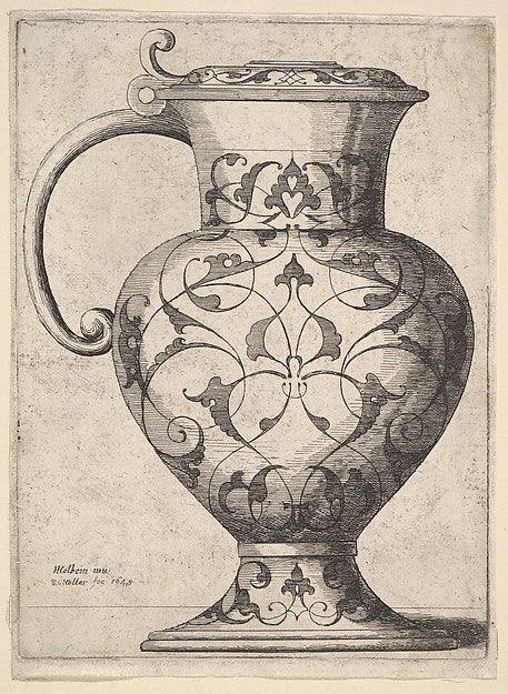 Jug decorated with arabesques 1645-After Hans Holbein the Youn,  Poster Print Wall Art