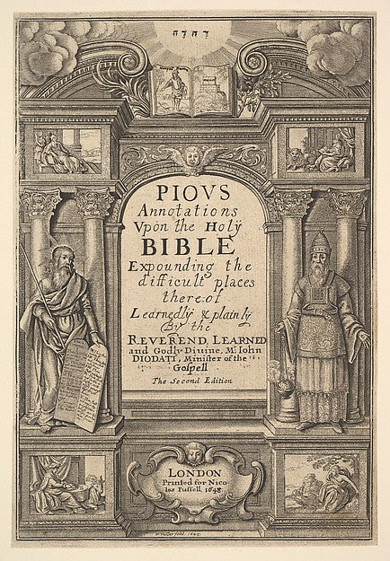 Diodati. Pious Annotations 1648-Wenceslaus Hollar,  Poster Print Wall Art