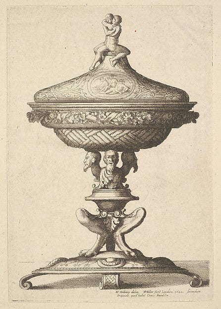 Ornate goblet 1642-Wenceslaus Hollar,After Hans Holbein the Y,  Poster Print Wall Art