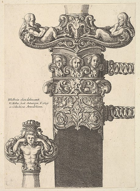 Dagger and scabbard 1645-Wenceslaus Hollar,After Hans Holbein,  Poster Print Wall Art