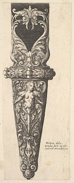 Lower portion of a scabbard 1625–77-Wenceslaus Hollar,After H,  Poster Print Wall Art