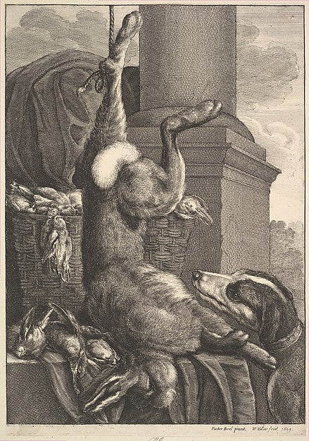 The Dead Hare 1649-Wenceslaus Hollar,After Pieter Boel,  Poster Print Wall Art