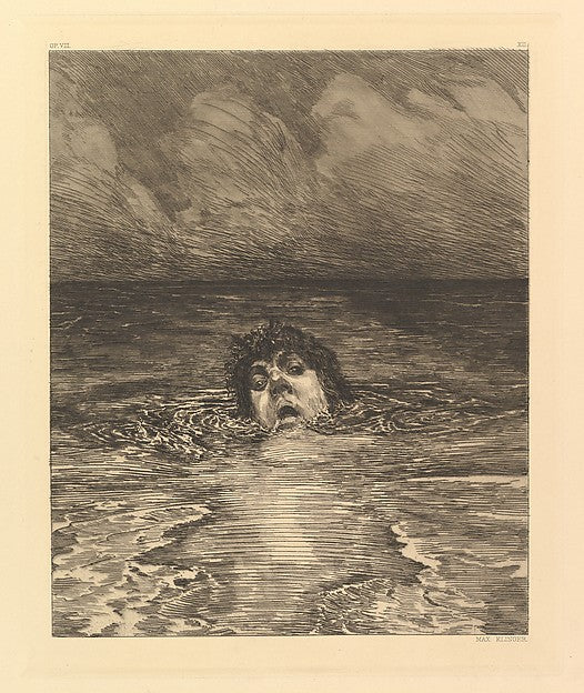 Going Under  1884,4th edition 1898-Max Klinger,  Poster Print Wall Art