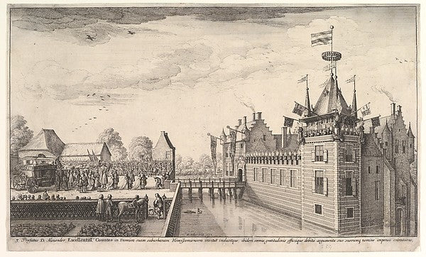 Visit to A. Roelants 1650-Wenceslaus Hollar,16x12"(A3)Poster