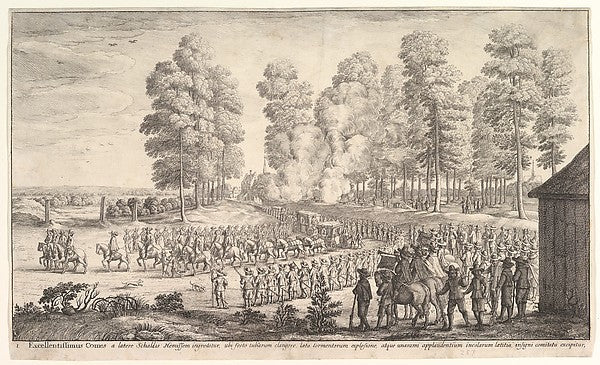 Entry of the Count of Thurn and Taxis into Hemissen c1651-Wenc,  Poster Print Wall Art