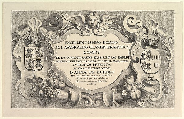 Title to the Entry into Hemissem 1625–77-Wenceslaus Hollar,  Poster Print Wall Art