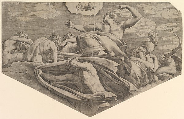 Jupiter and Callisto 1540–56-Master FG, After Francesco Primat,  Poster Print Wall Art