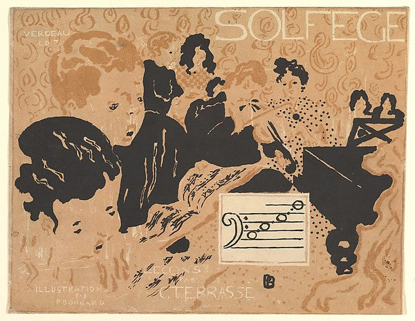 Preliminary cover design for "Petit Solfège illustré" c1892–93,16x12"(A3)Poster