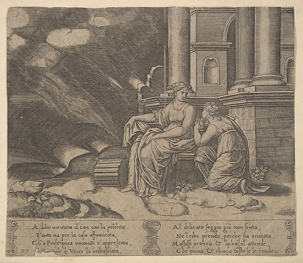 Plate 27 -  Proserpina gives Psyche the box of beauty  from 'The,  Poster Print Wall Art