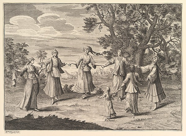 A Native Dance  1723–24-After Jean Baptiste Vanmour ,16x12"(A3)Poster