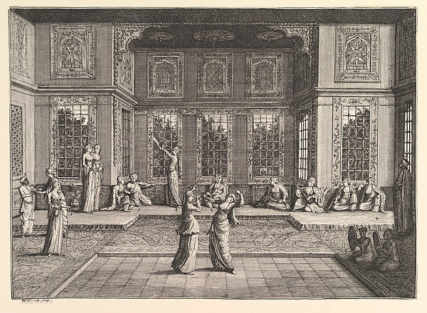 The Seraglio  1723–24-After Jean Baptiste Vanmour ,  Poster Print