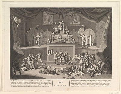 The Lottery [after 1724]-After William Hogarth ,16x12"(A3)Poster