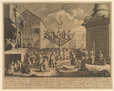 The South Sea Scheme 1722-William Hogarth ,16x12"(A3)Poster