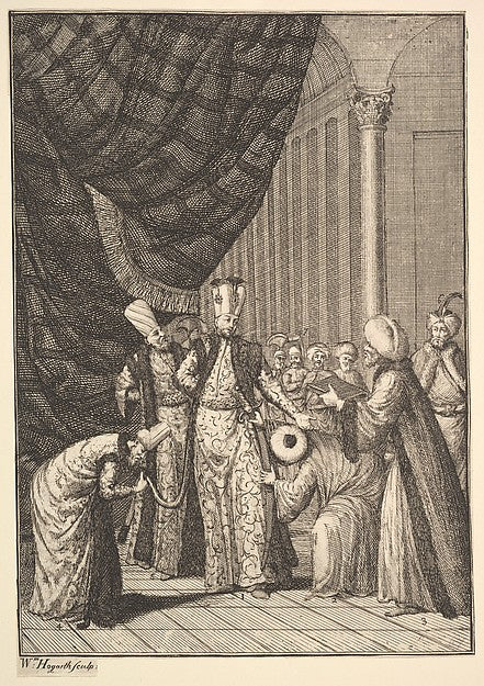 Sultan Ahmed III Crowned in the Mosque at Eyups  1723–24-After,  Poster Print