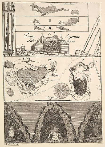 Fodina argentea Sahlensis – A Silver Mine at Sala - I  1723–24,  Poster Print