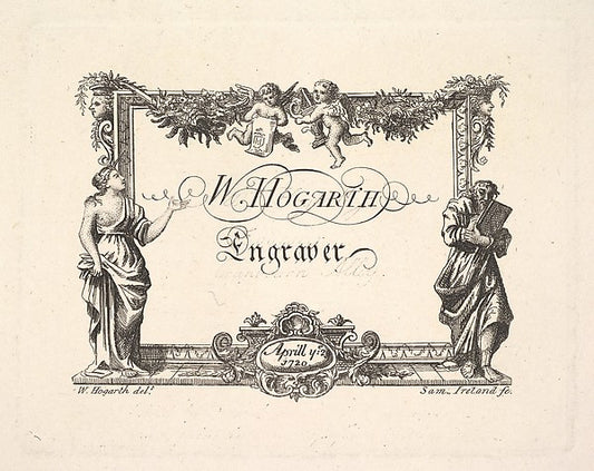 Hogarth's Shop Card 1790s-After William Hogarth ,16x12"(A3)Poster