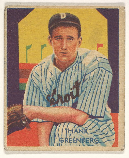 :"Hank" Greenberg from the Diamond Stars series for the Nati-16x12"(A3) Poster