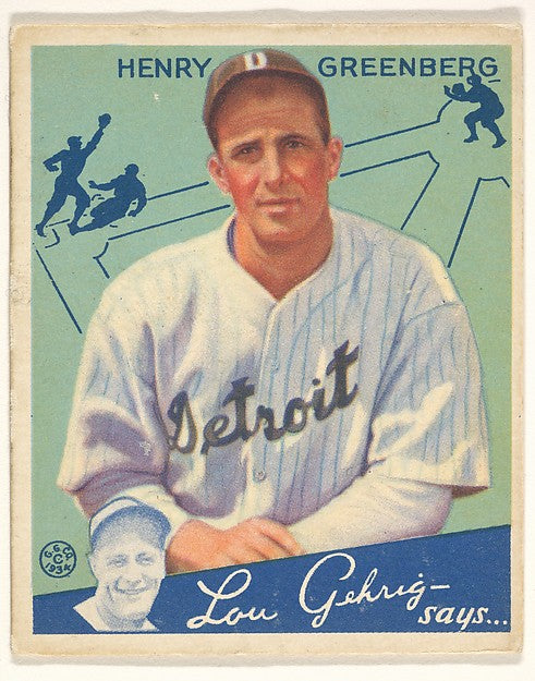 :Henry Greenberg Detroit Tigers from the Big League Chewing -16x12"(A3) Poster