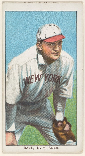 :Ball New York American League from the White Border series -16x12"(A3) Poster