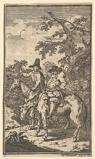 Hudibras Sallying Forth  1721–26-William Hogarth ,16x12