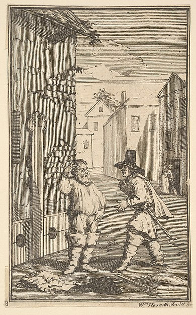 Hudubras and Ralpho Disputing  1721–26-William Hogarth ,16x12