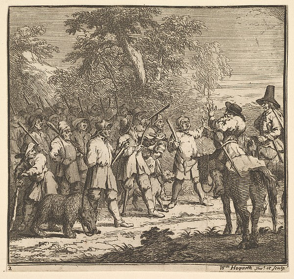 Hudibras First Adventure  1721–26-William Hogarth ,16x12